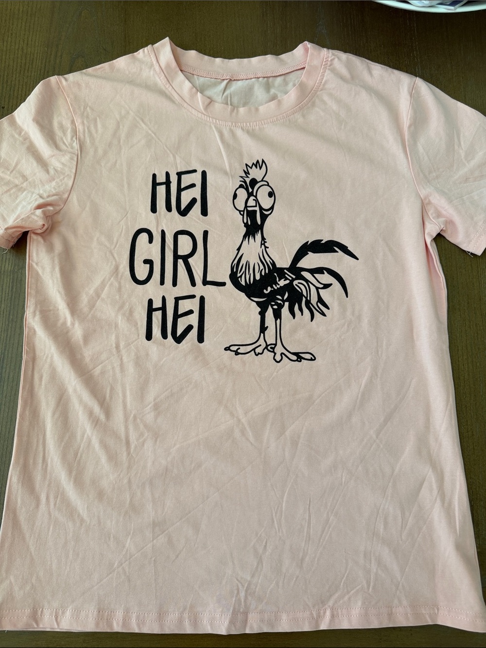 Pink 'Hei Girl Hei' Graphic Tee by